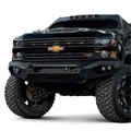 Newalthlete 15-C Silverado 2500 & 3500 Matrix Full Width Powder Coat Front Winch HD Bumper, Black NE1825105